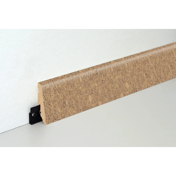 Sockelleiste, korkfarben, MDF, LxHxT: 240 x 5,8 x 1,9 cm