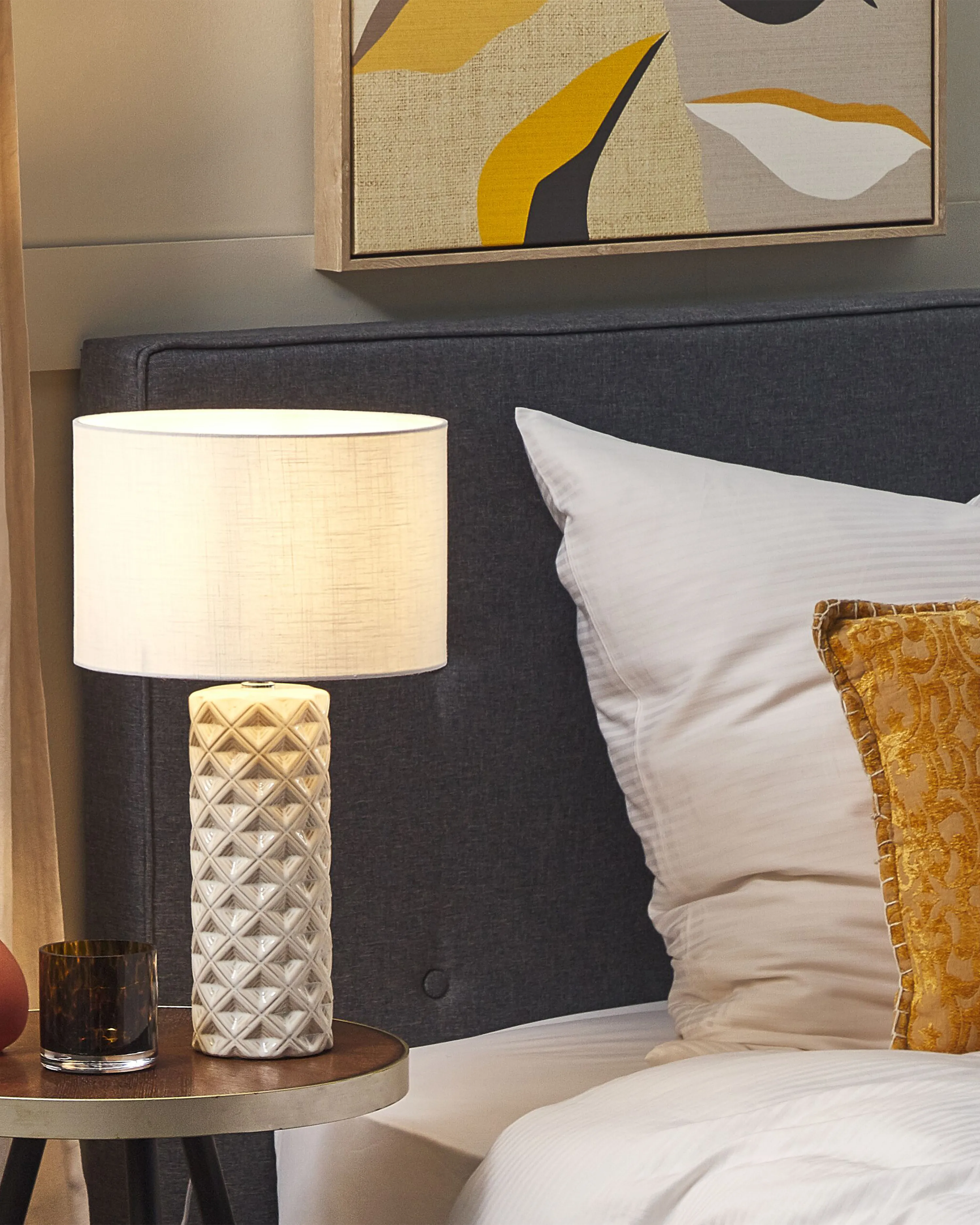 Table Lamp BALONNE Ceramic Light Beige