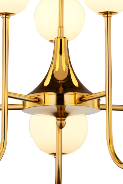 Żyrandol SELEN złoto-biały 10xG9x15W wym:72x70x70cm IP20 Jupiter