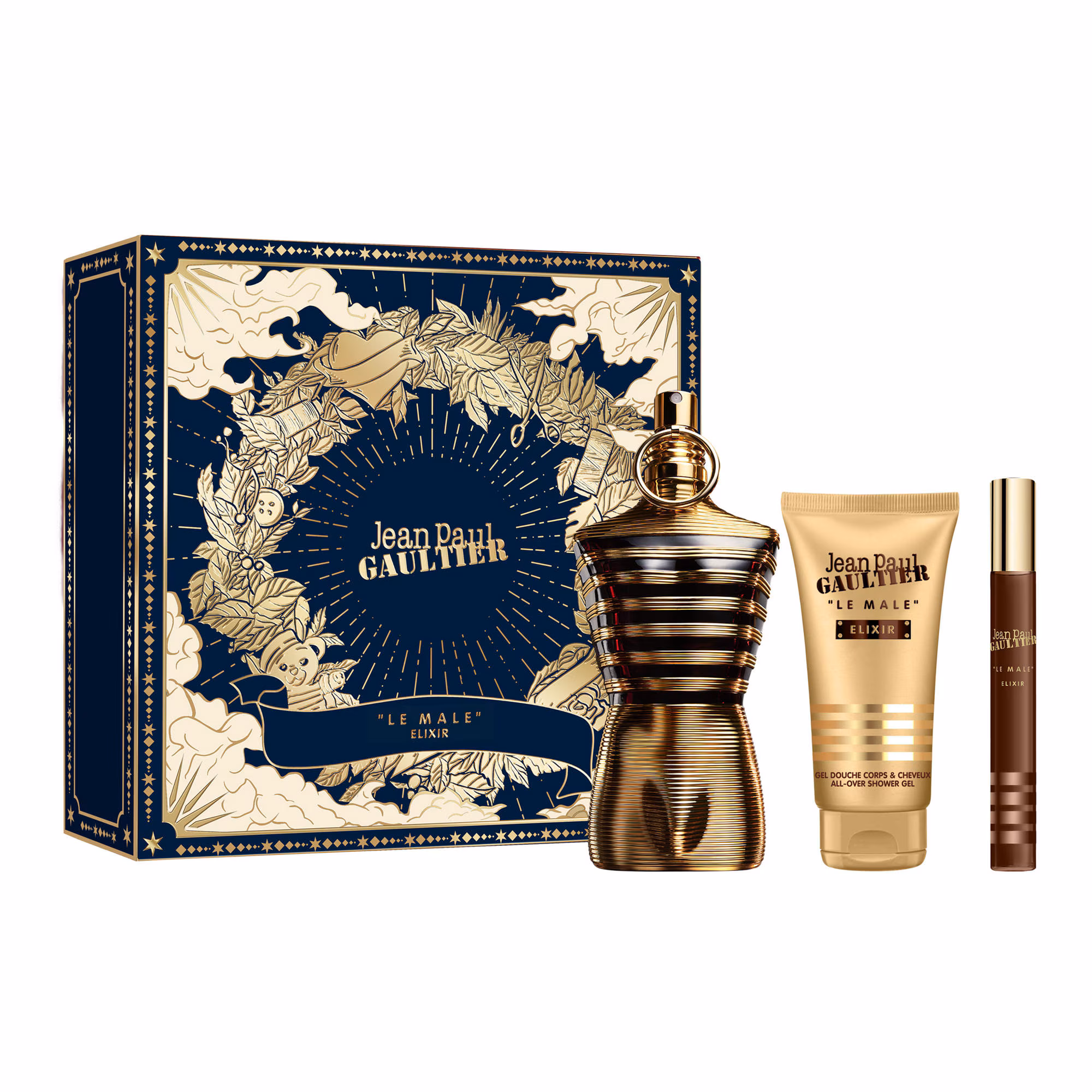 LE MALE ELIXIRCoffret - elixir parfum + gel douche + format voyage