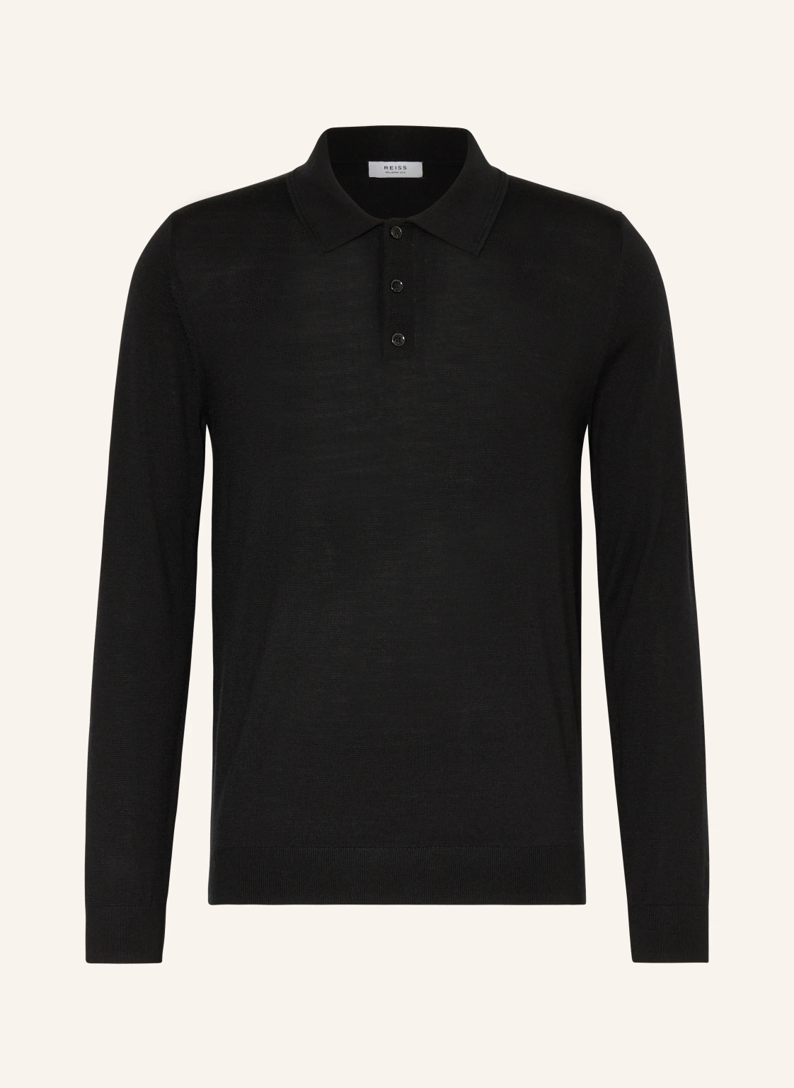 REISS Strick-Poloshirt TRAFFORD aus Merinowolle
