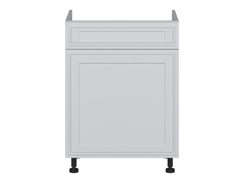 Szafka pod zlewozmywak Verdi 60 cm z szufladą cichy domyk jasny szary mat