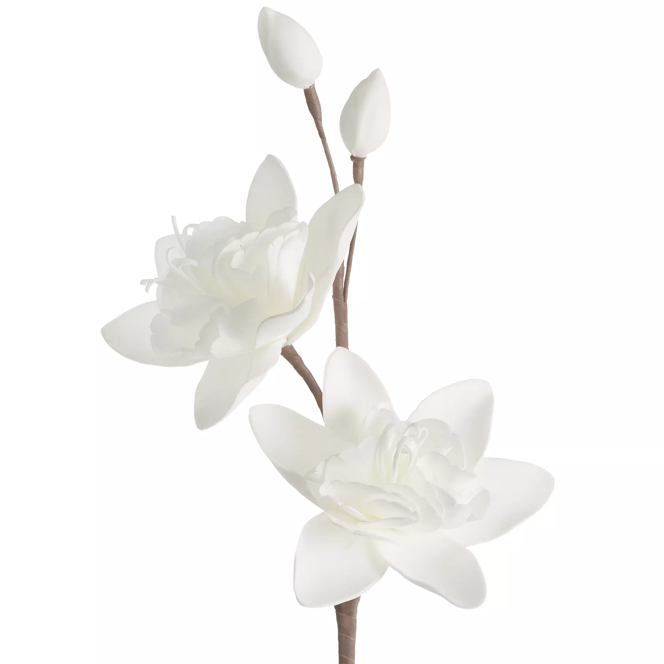 Kwiat sztuczny biały z pianki foamiran 86 cm