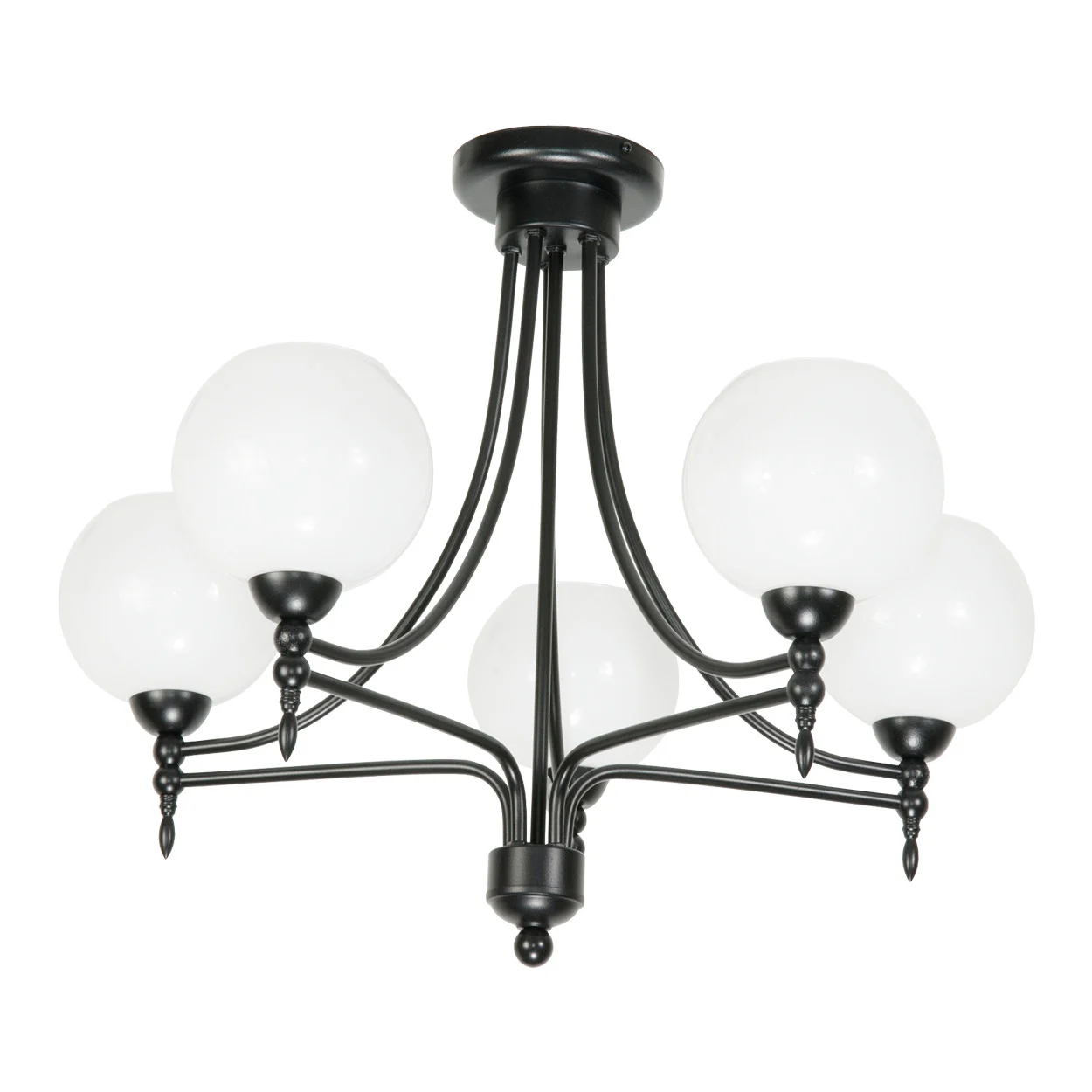 Lampa sufitowa czarna klasyczna EDYLIT 5xE27 BORIS 14-710