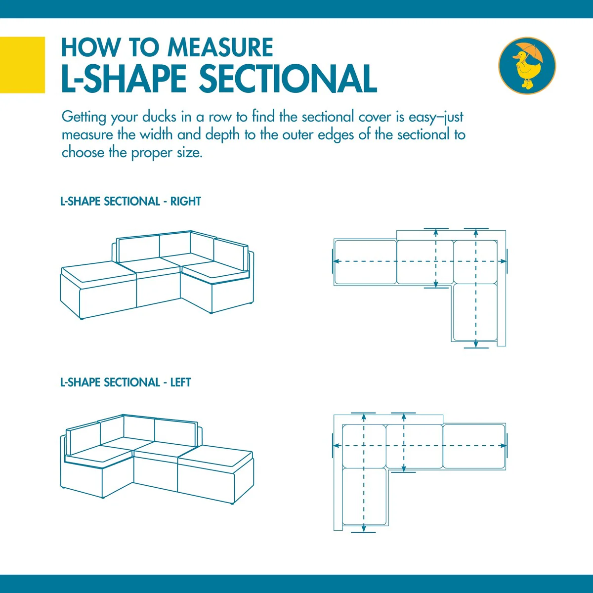 Duck Covers Ultimate Waterproof 104 Inch Patio Left-Facing Sectional Lounge Set Cover