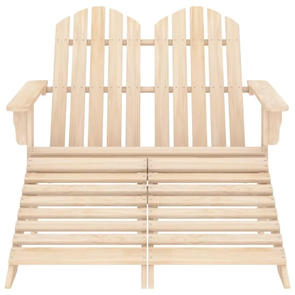 vidaXL - Tuinstoel 2-zits Adirondack - Bruin - Hout - Met voetenban
