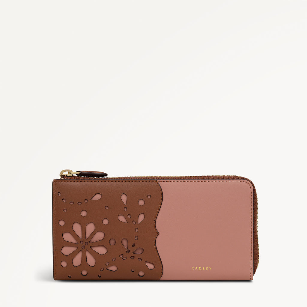 Chilworth Street - Cut Out Floral - Large Zip Around Purse