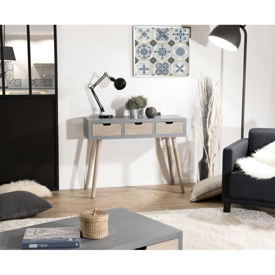 MARTIN - Console 3 tiroirs