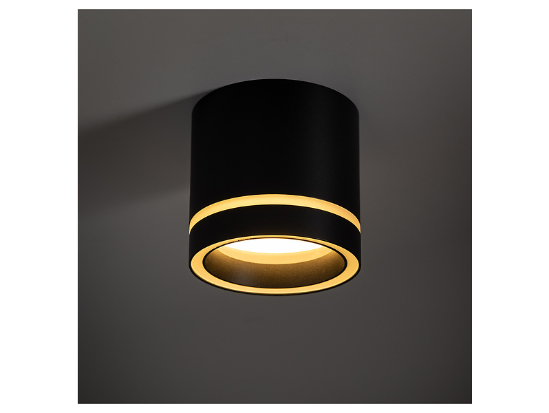 Lampa natynkowa Jet Black 8 cm metalowa czarna