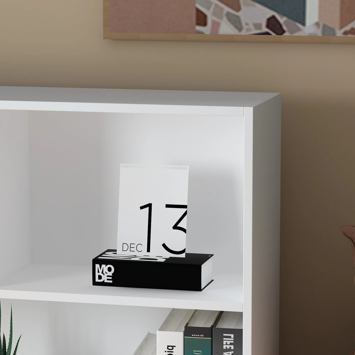 Timechee 8-Cube Modern 59L Display Bookcase Organizer, White - 47.2W x 9.4D x 40.9H