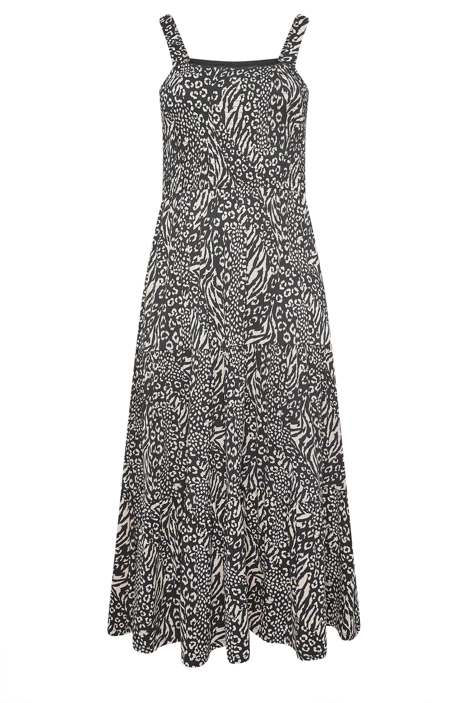 Yours Animal Shirred Maxi Dress
