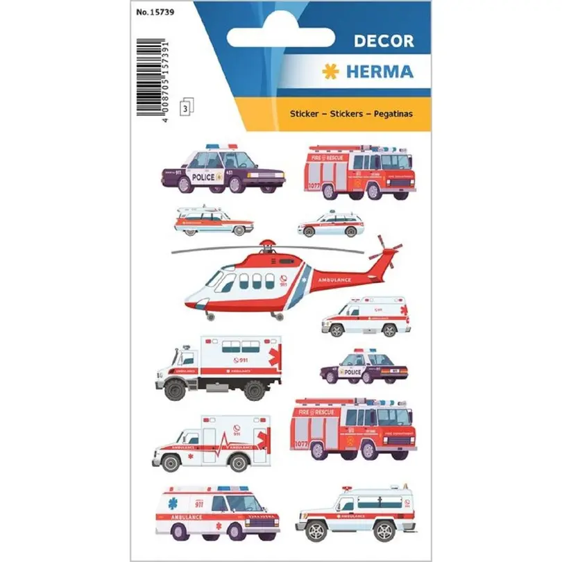 Sticker 3er-Set Motivsticker Cars