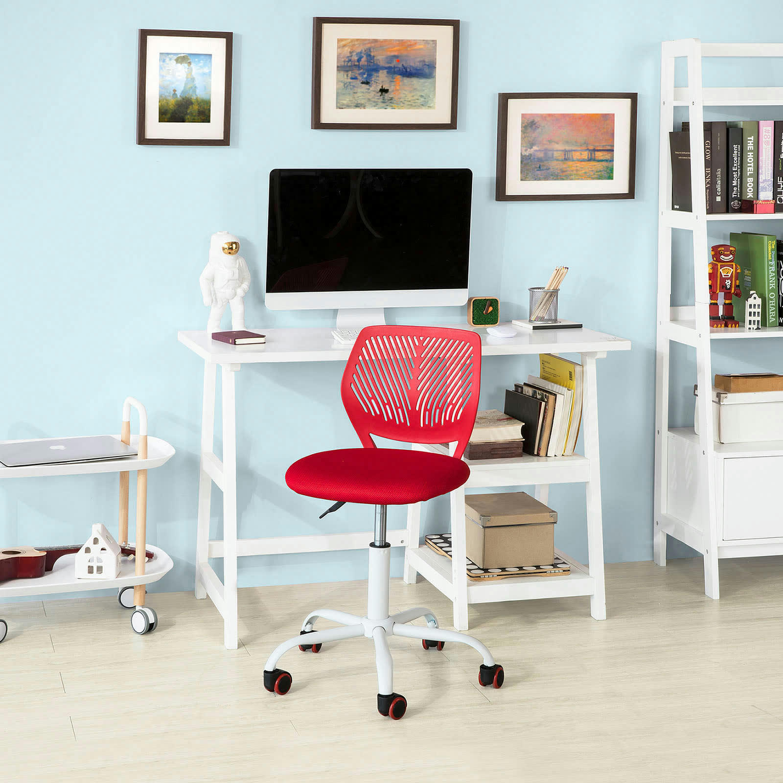 - Chaise de bureau ergonomique rouge