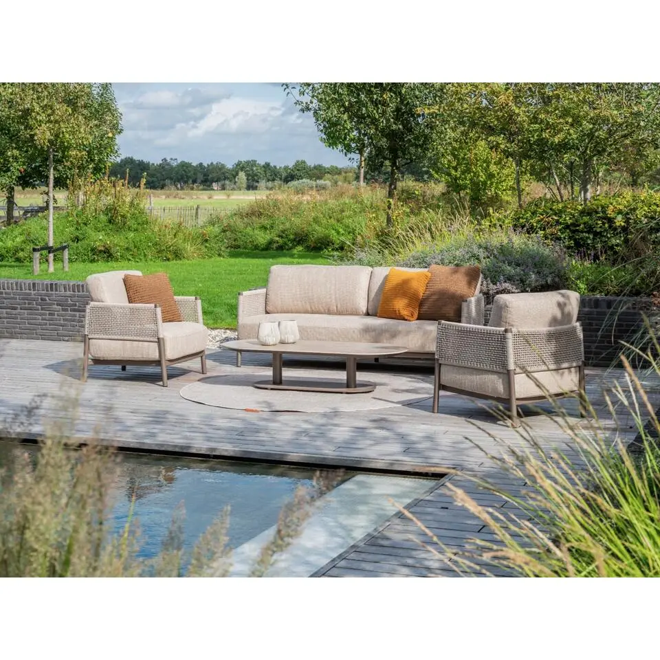 4SO Boaz ovale loungetafel 150x60 cm. - Terre