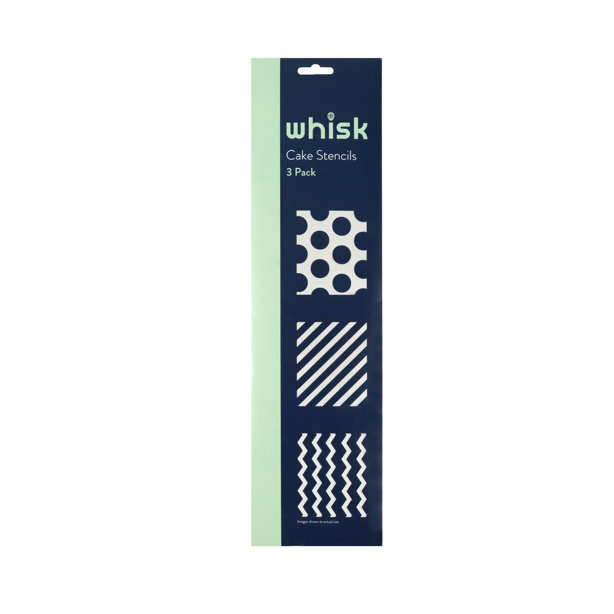 Whisk Spot, Zigzag and Stripe Cake Stencils 3 Pack