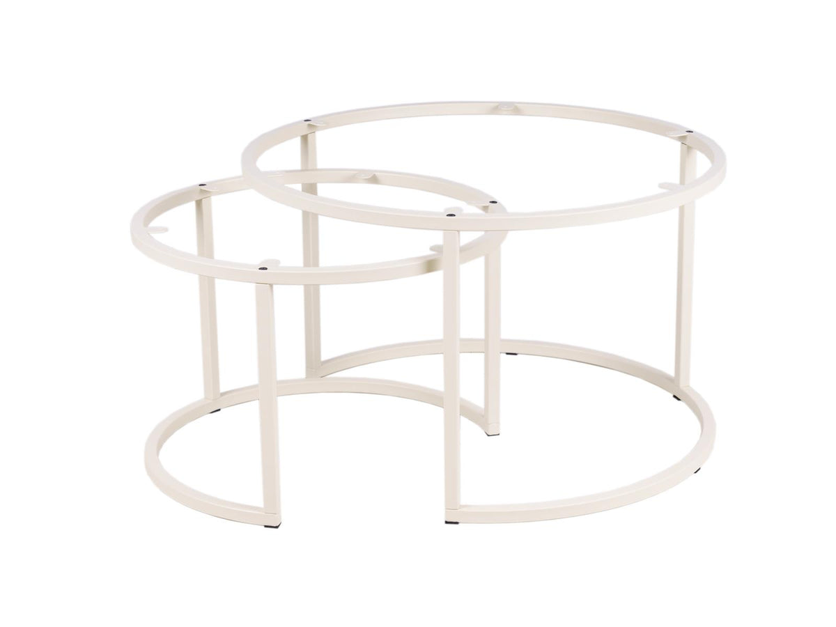 MaximaVida frame Chicago ronde salontafel set ivoor - maak zelf je salontafel set