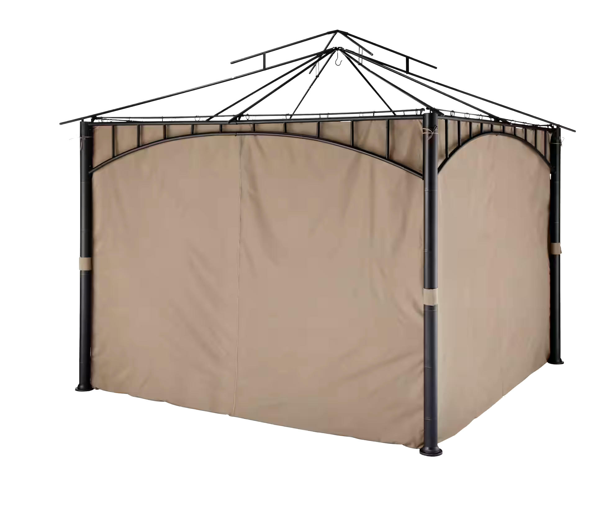 CANVAS Square Fabric Outdoor/Patio Gazebo Walls for Havana Gazebo, Brown, 115x115x88-in