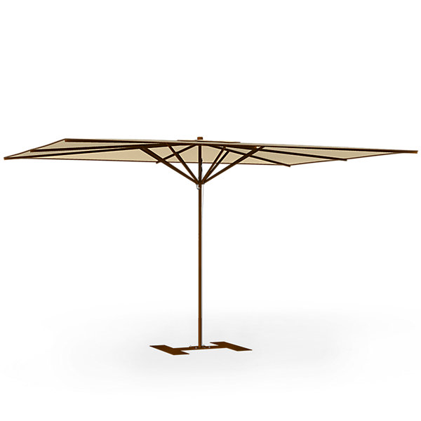 Parasol de terrasse complet Privilège Havane 400 x 300 Armature Marron