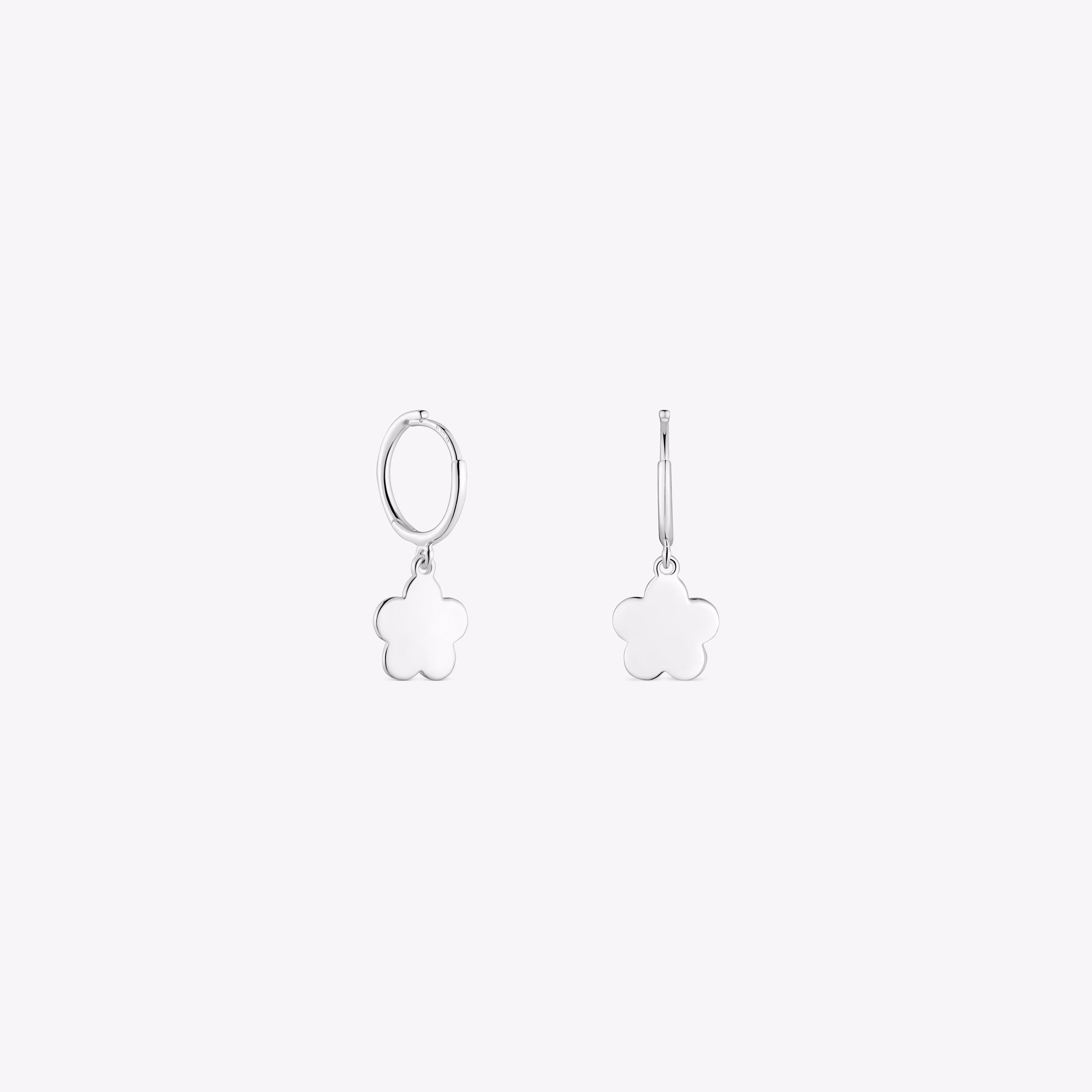 Pendientes de aro motivo flor de plata TOUS Motivos