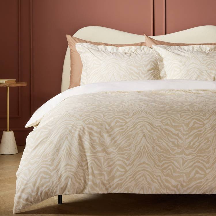 Habitat Zebra Print Cream Bedding Set - Single