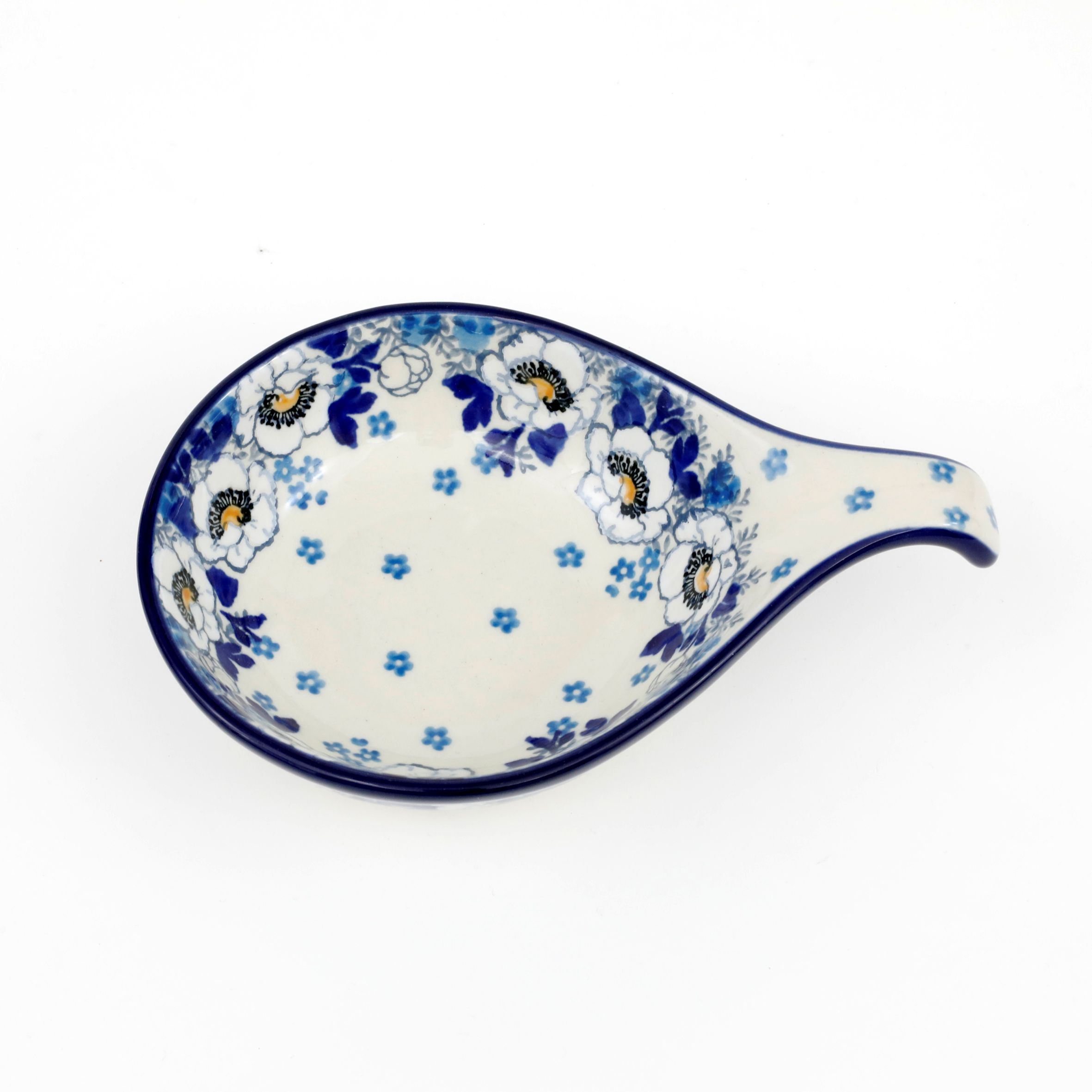 Kokilka ceramiczna 174 2222X Biało-niebieskie anemony