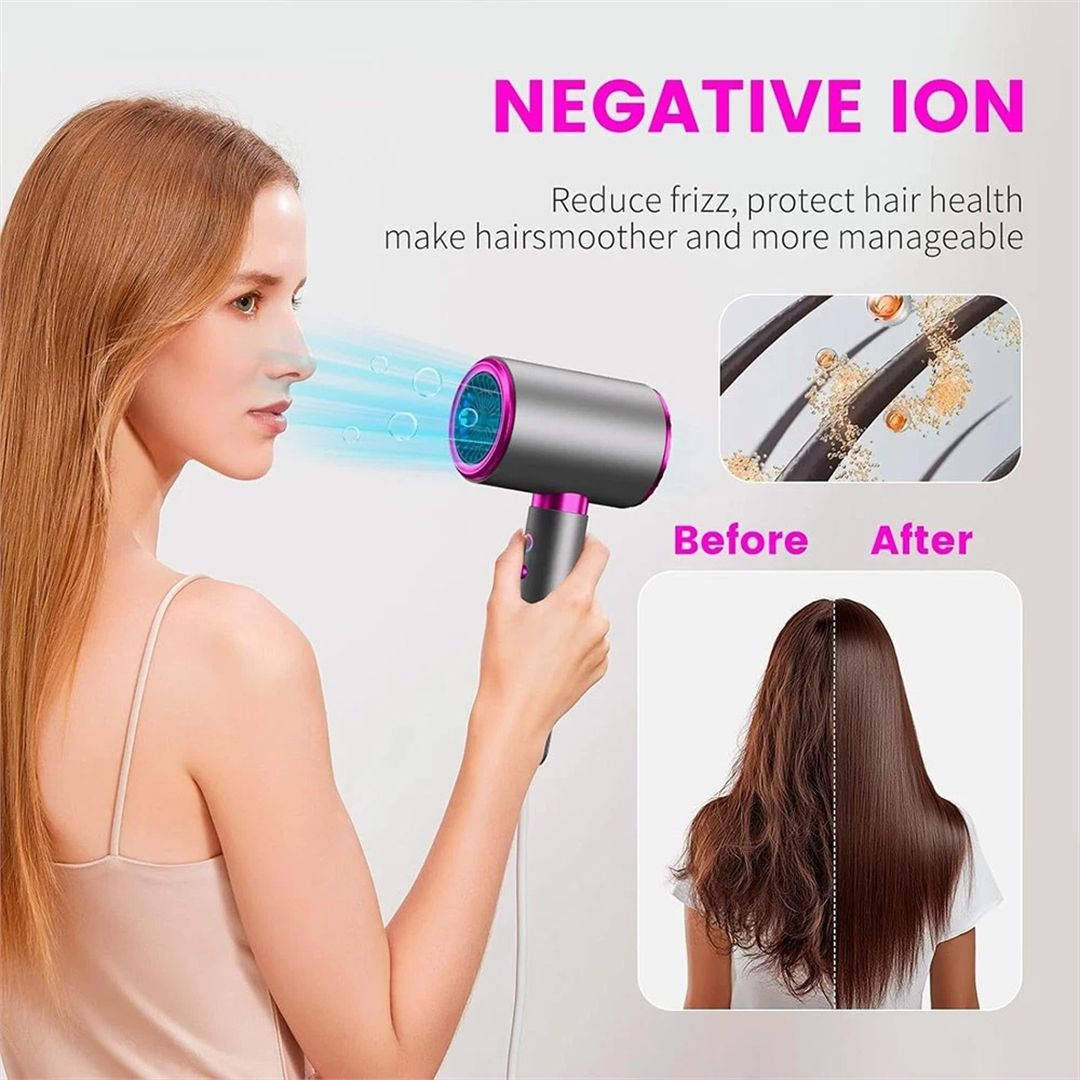 Nordara 2400W Professional Ionic Hair Dryer Fast Dry Curly Straight Hair