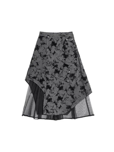 Asymmetrical layered skirt - 25WRK222C