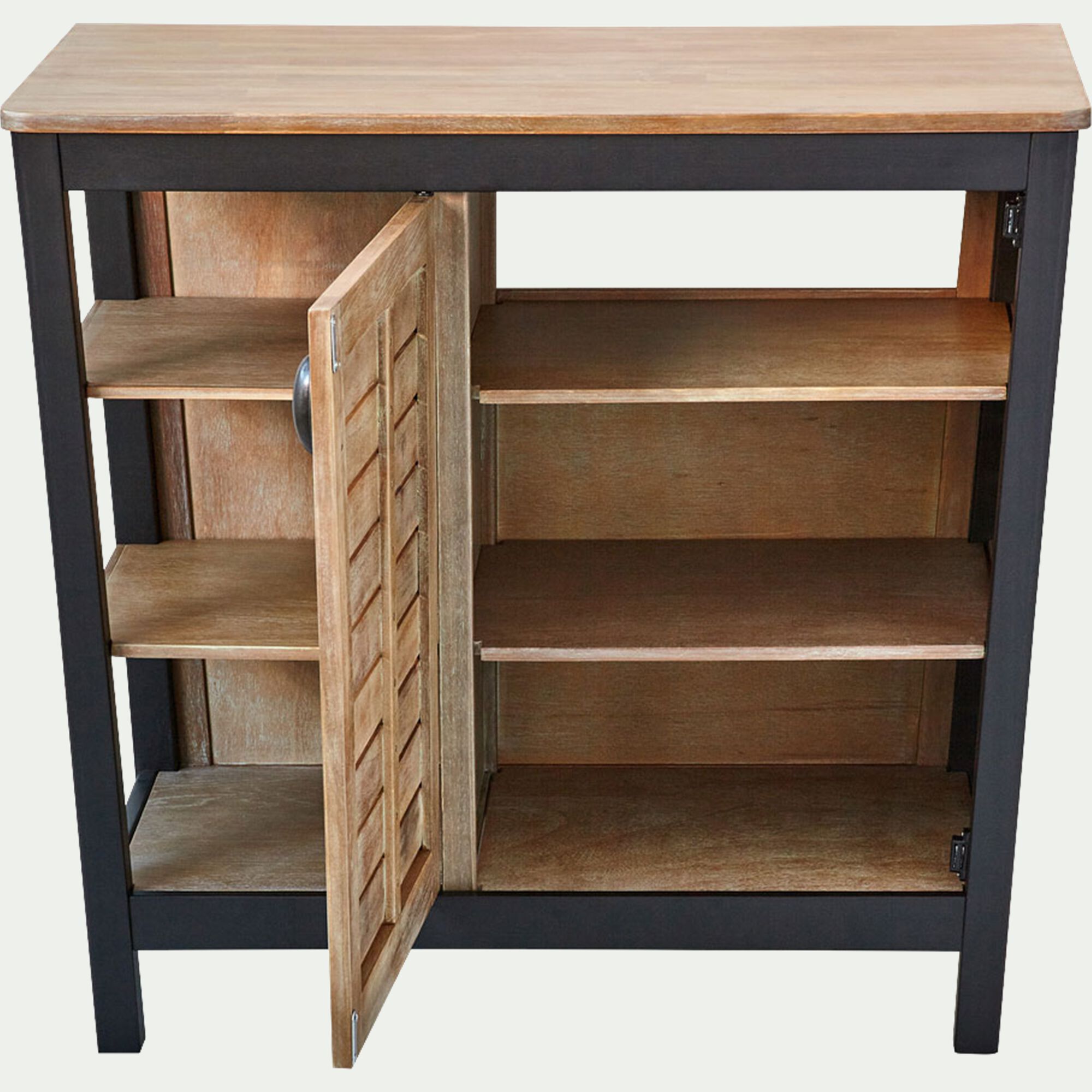 PITAYA - Meuble sous-vasque simple 1 porte en acacia massif - L90cm