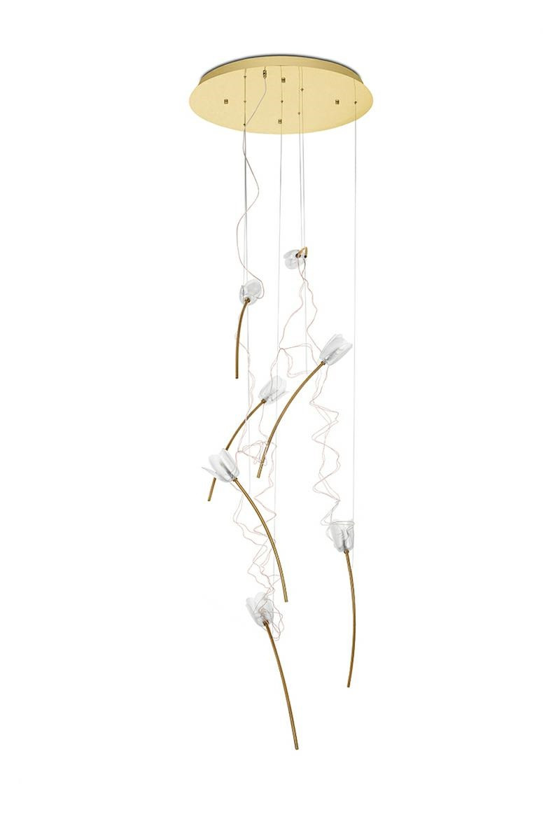 MOOSEE lampa wisząca TULIPPE 7 DISC złota