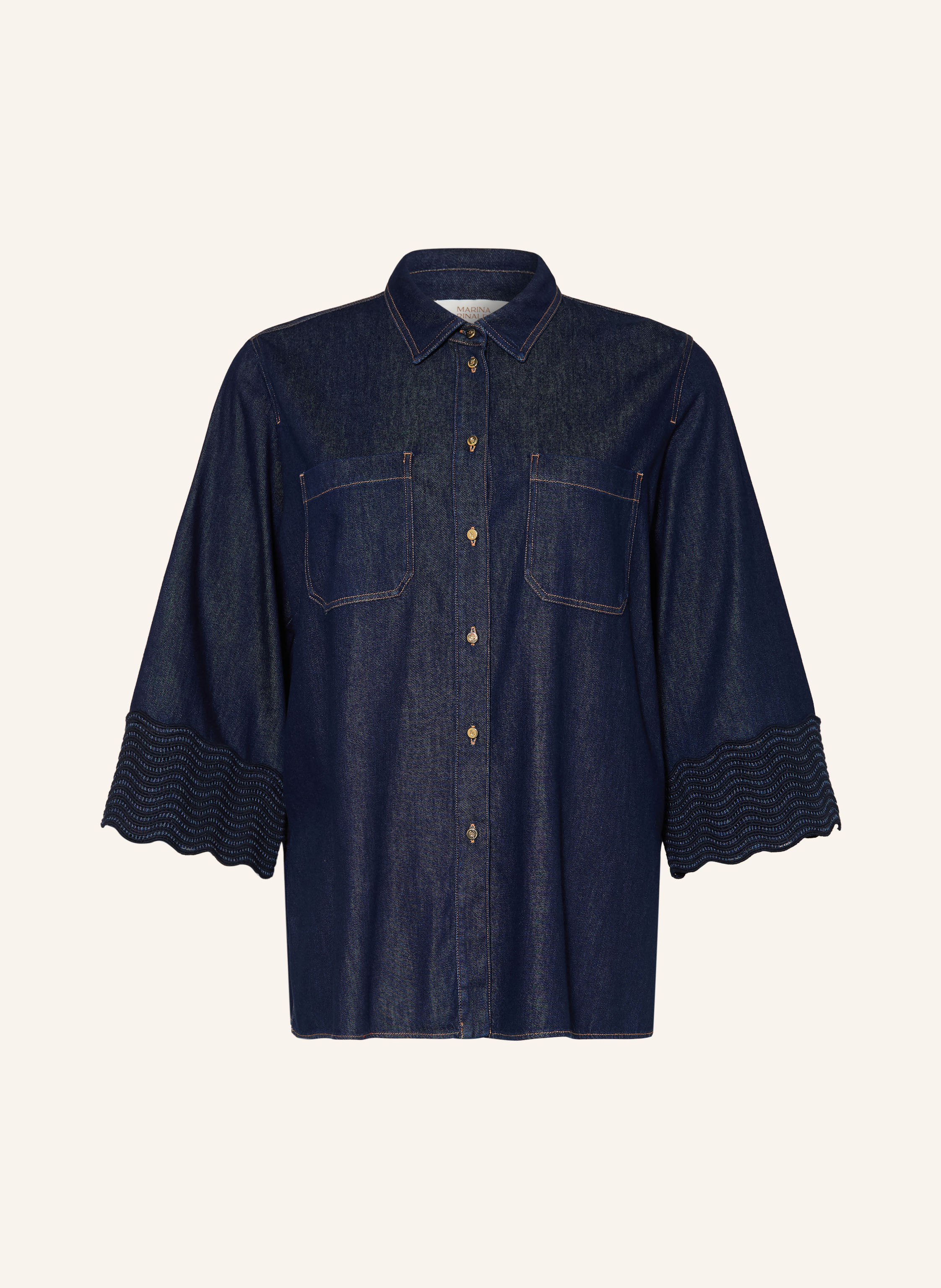 MARINA RINALDI Oversized-Jeansbluse MRSABISSI mit 3/4-Arm