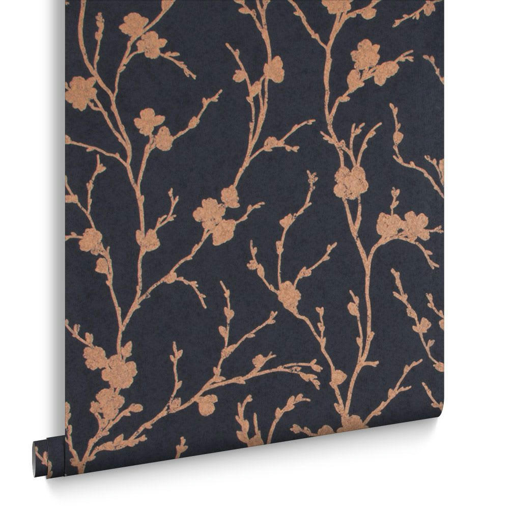 - papier peint meiying anthracite cuivre 1005x52cm