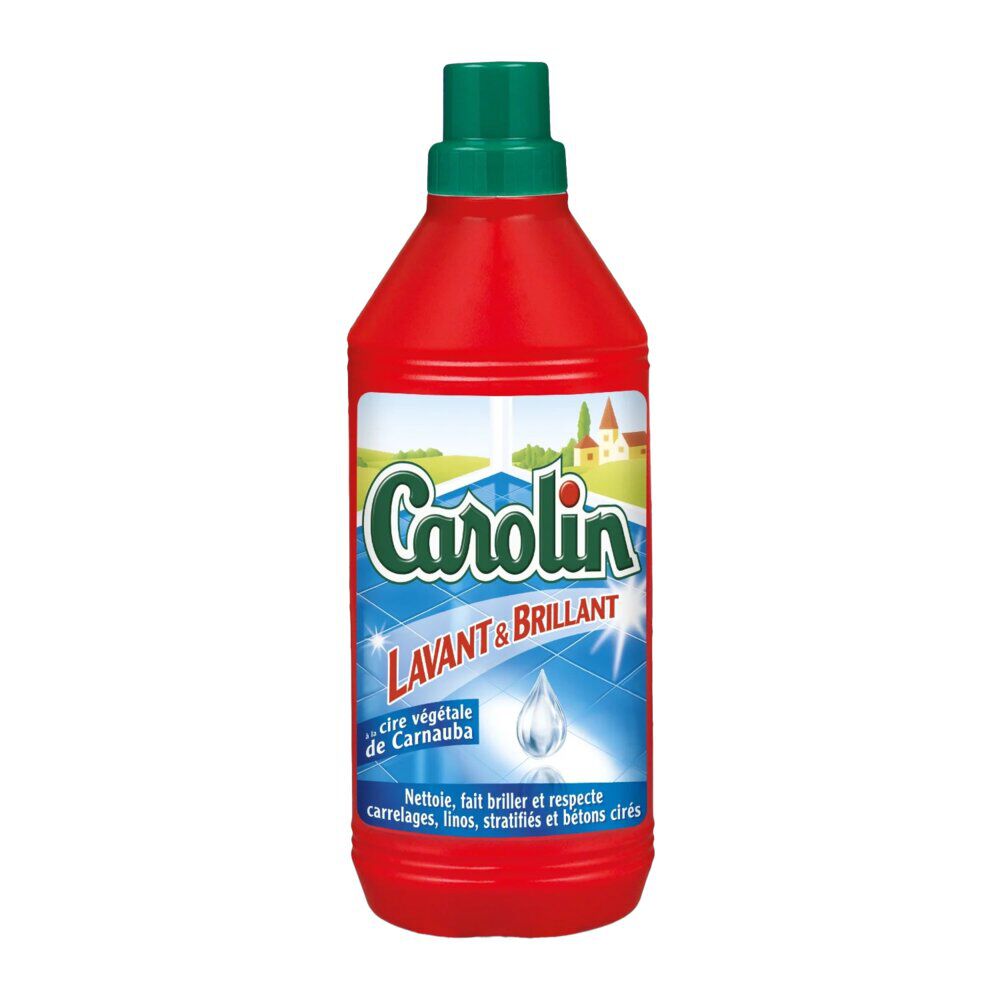 Nettoyant sol Carolin lavant et brillant à la cire végétale de Carnauba 1L