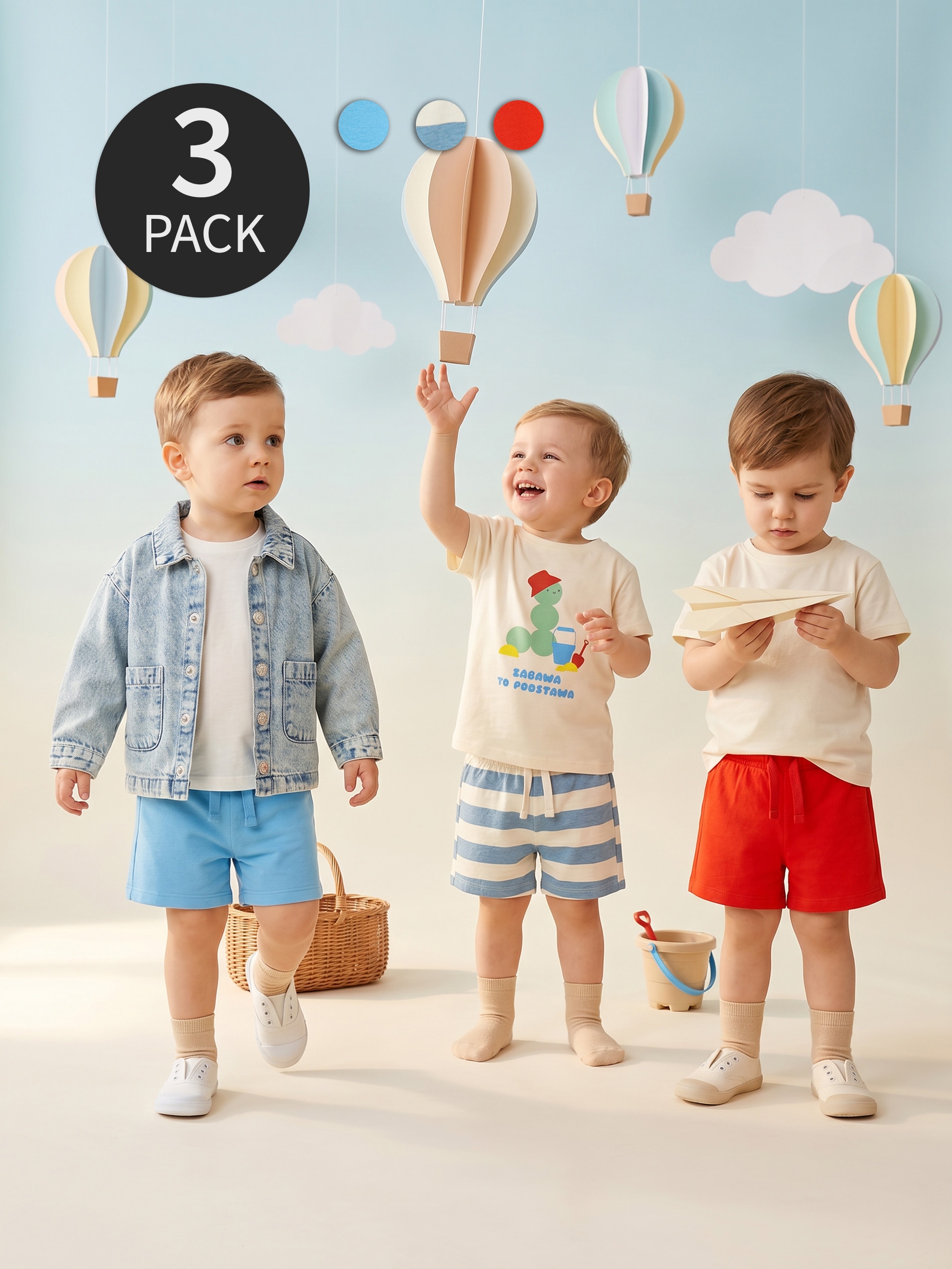 Szorty dresowe 3 pack