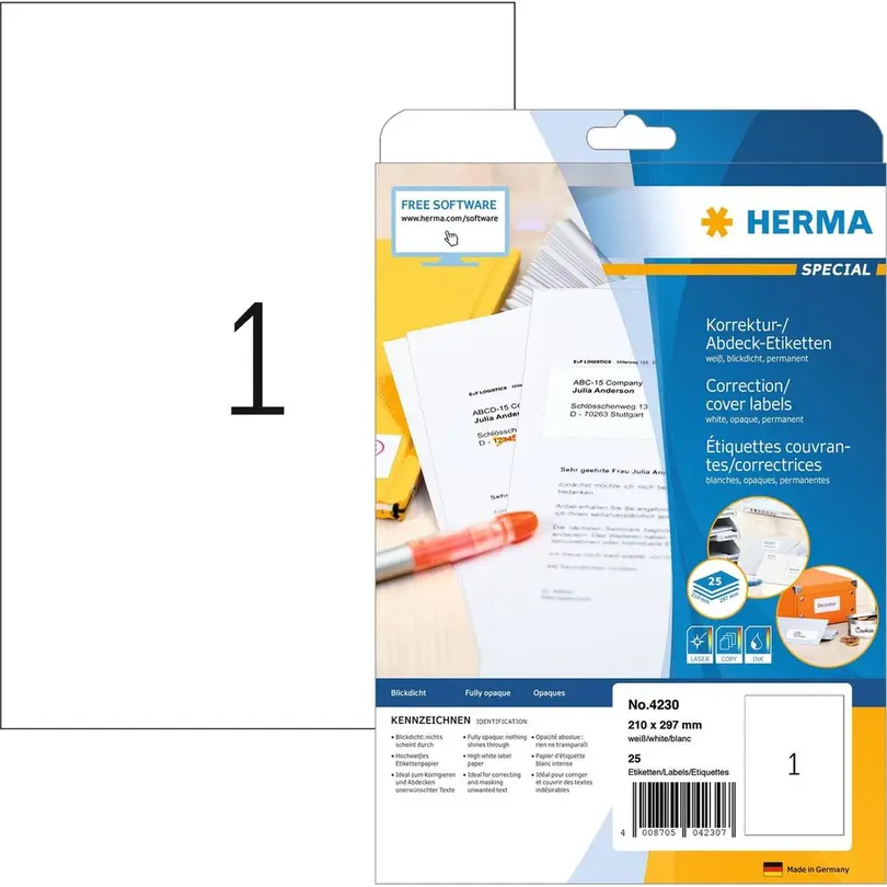 Etiketten 25er-Set Herma
