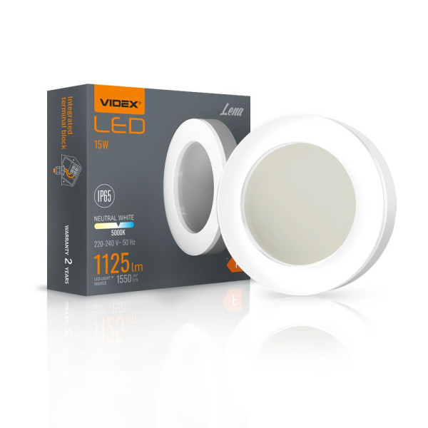Kinkiet zewnętrzny LENA 5000K biały LED 1x15 W 1550lm IP65 Videx