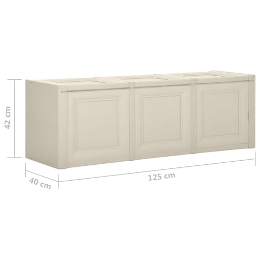 NNEVL Cushion Box Cream 125x40x42 cm 130 L