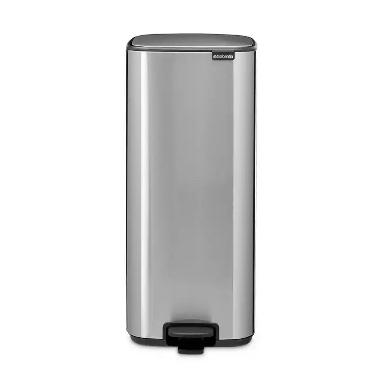 Brabantia Bo 30 Litre Pedal Bin - Matt Steel