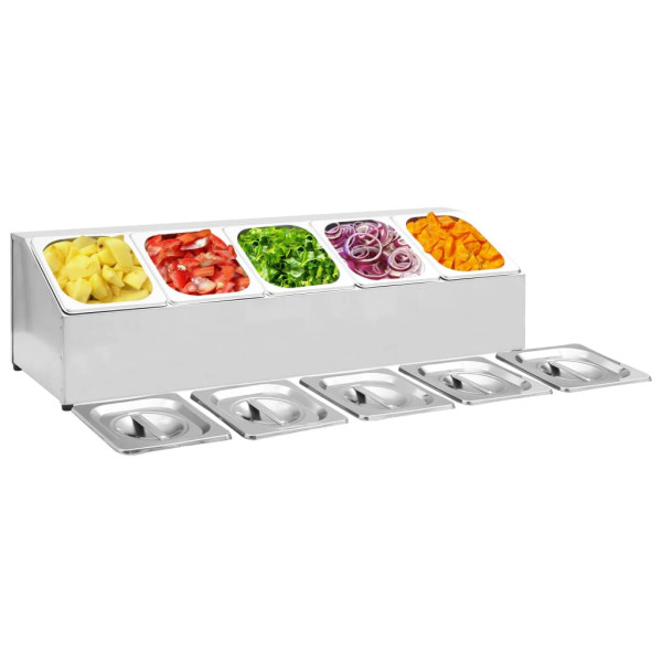 Pojemnik gastronomiczny Srebrny 22.5 x 82.5 x 21.5 cm Stal vidaXL