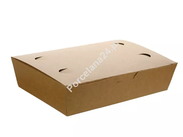 Food Box 20 x 14 x 5 cm - Opakowanie 10 szt.- Eco papier biały/kraft E.FB14-10