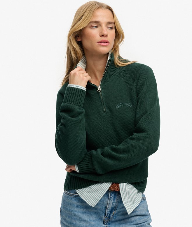 Essential Half Zip Knit Jumper
