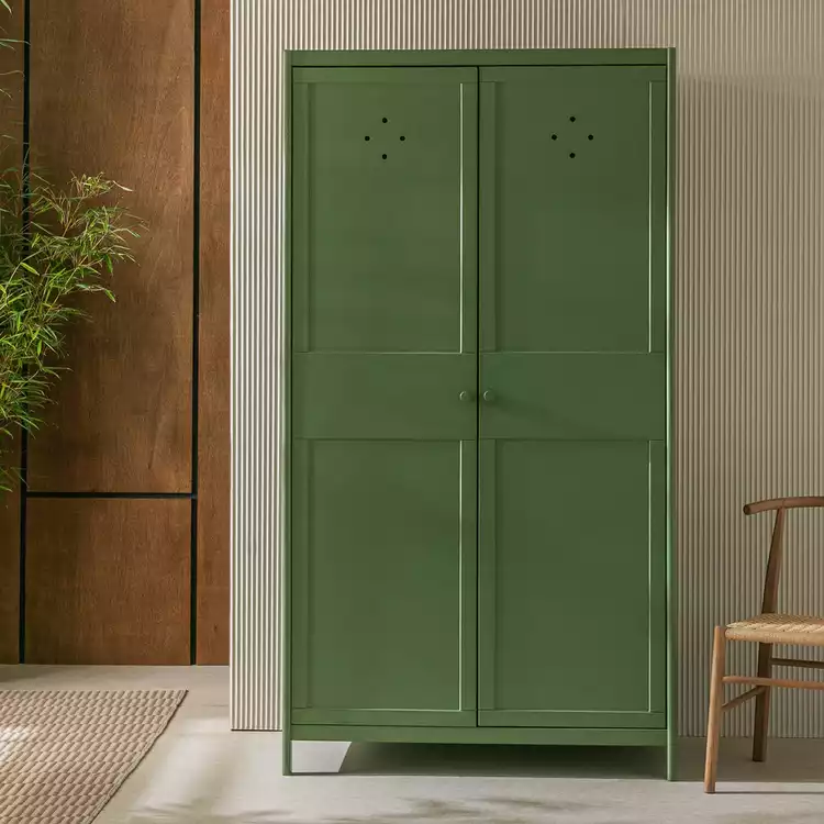 Habitat Bronte 2 Door Wardrobe - Green