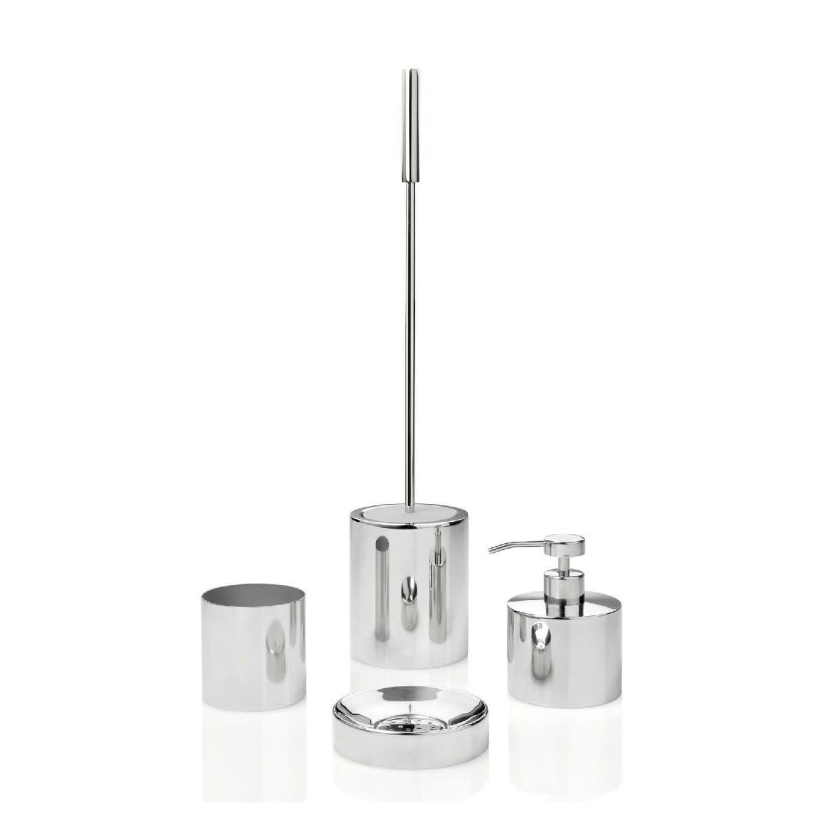 ROND - Porte brosse à dents rond en inox brillant