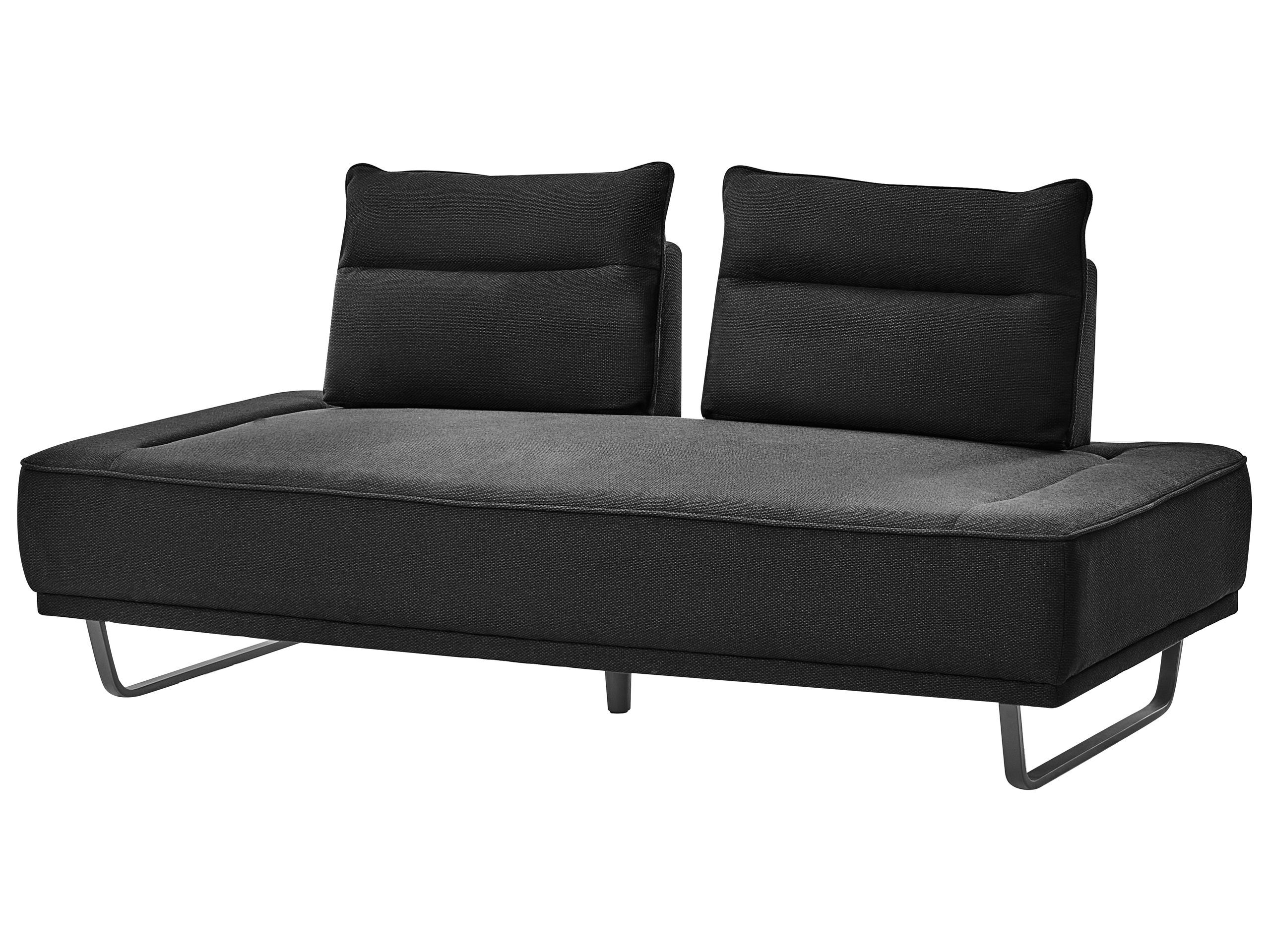 Sofa tapicerowana 2-osobowa czarna