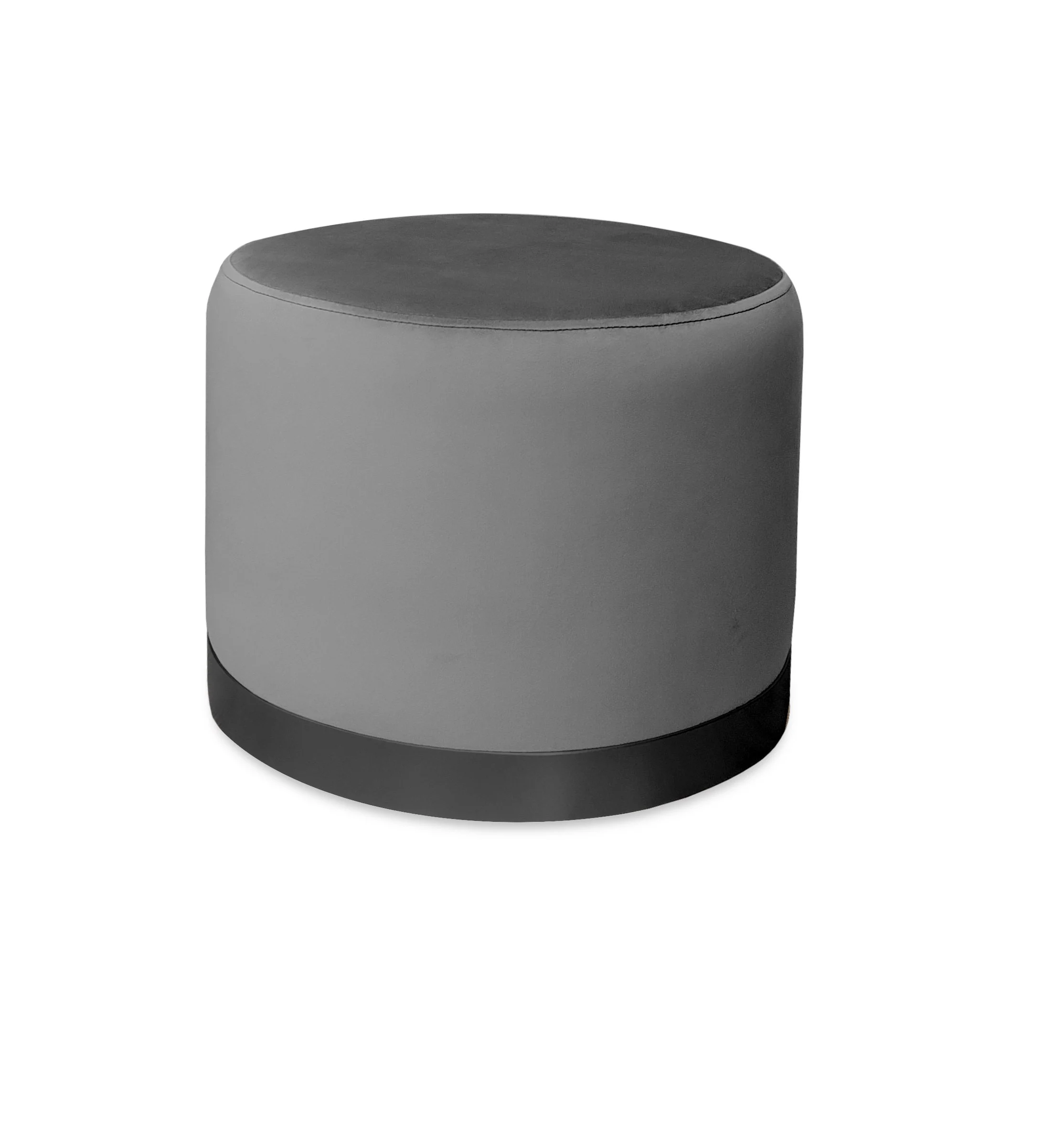 Pufa LUX elegancka podstawa metalowa czarna BL14
