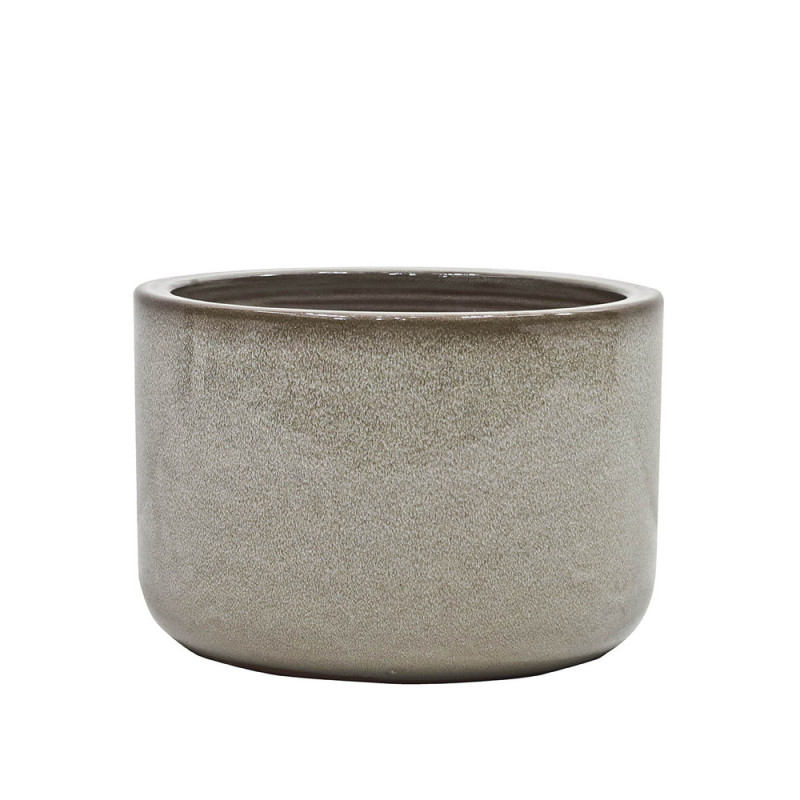 Pot en terre cuite Glazed gris Ø 30,5 x 20 cm