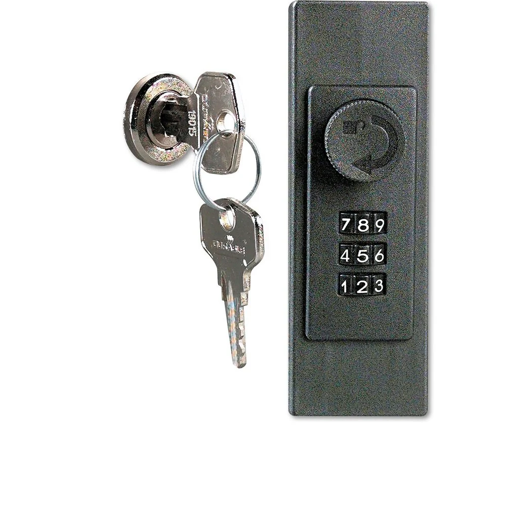 Durable Locking Key Cabinet 36-Key Brushed Aluminum Silver 11 3/4 x 4 5/8 x 11