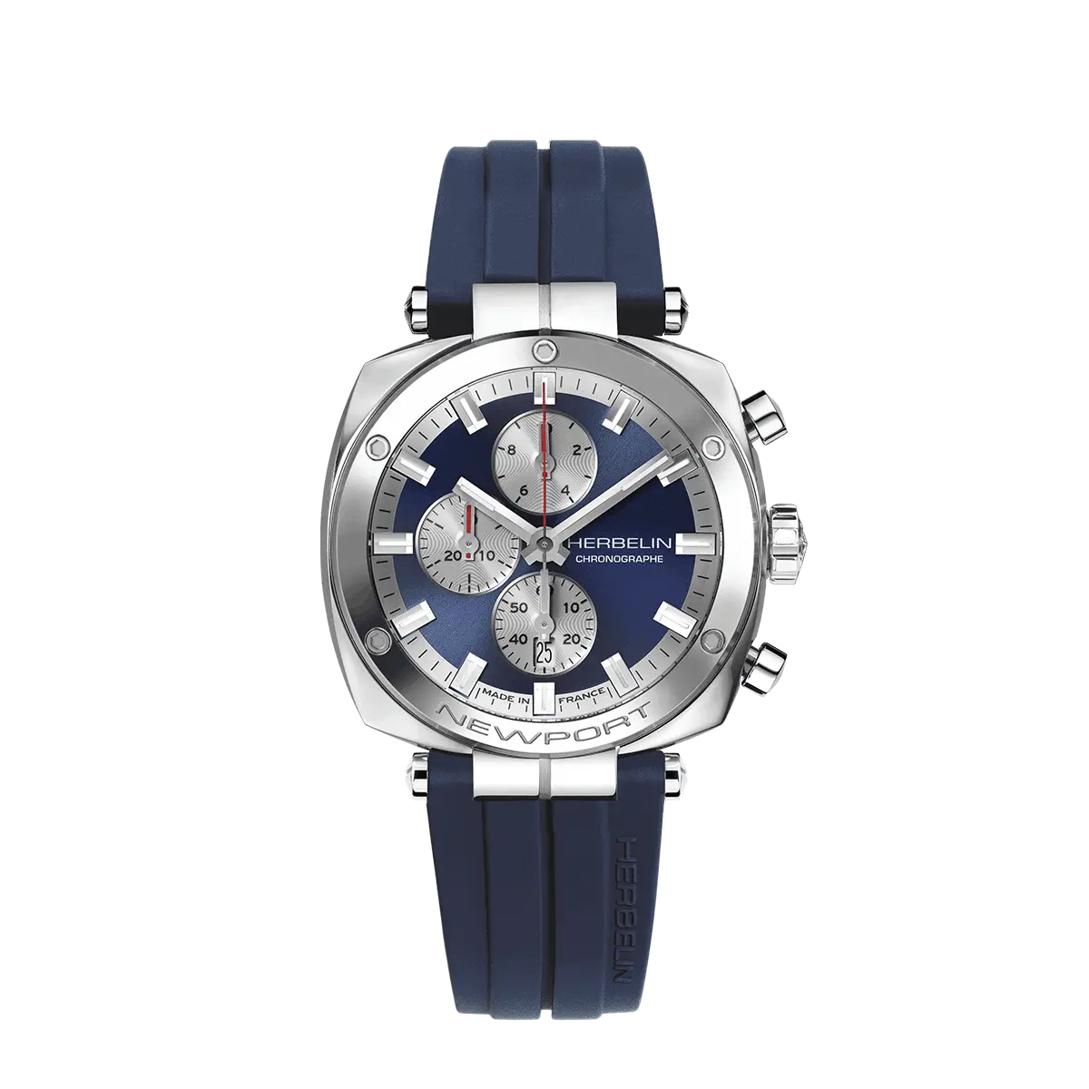 NEWPORT – HÉRITAGE CHRONOGRAPHE – ACIER & BLEU