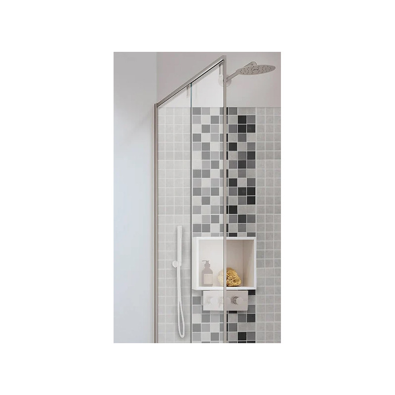 Carrelage mosaïque Zircon antidérapant anthracite et gris 30 x 30 cm