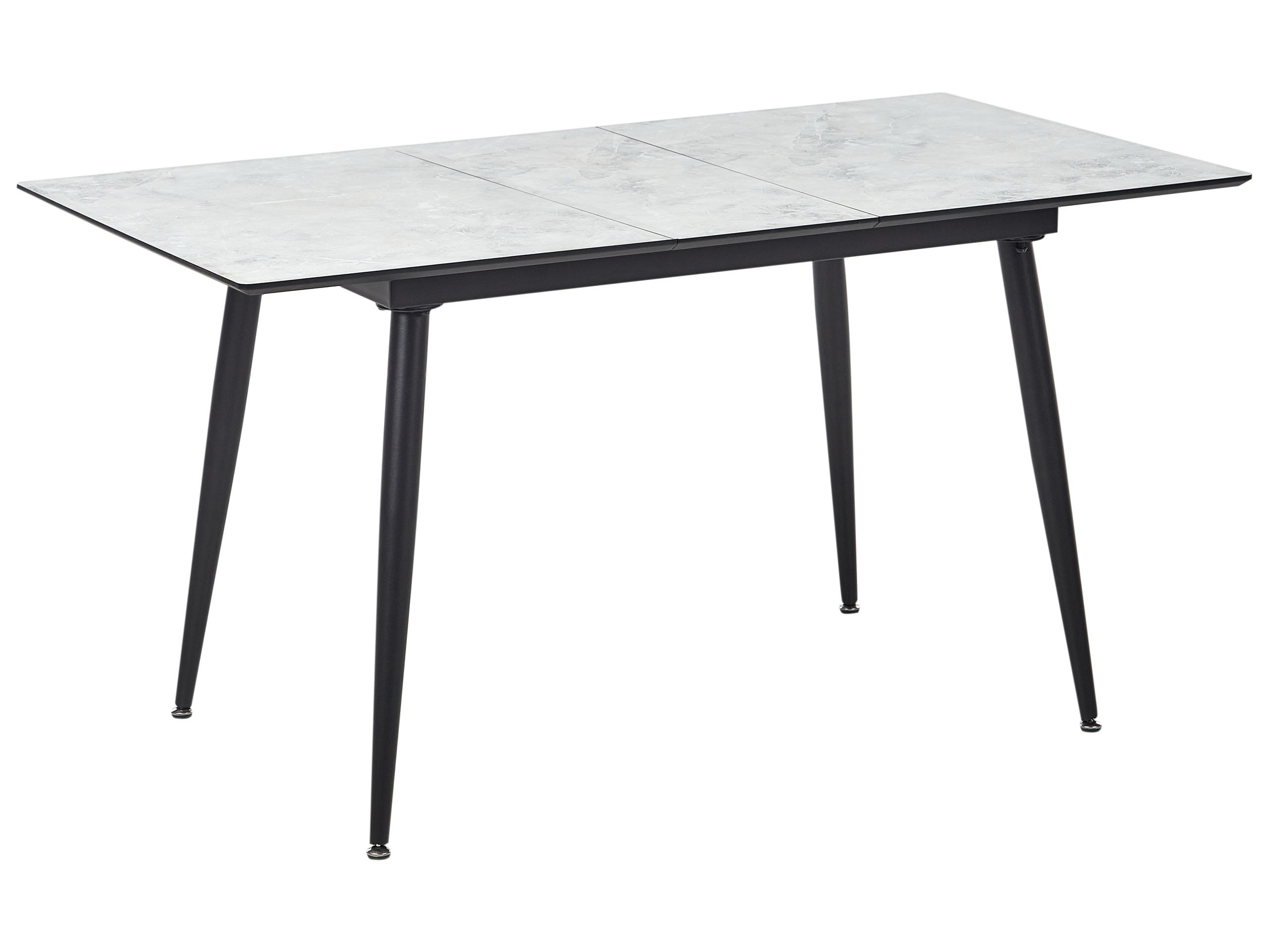 Rozkładany stół obiadowy efekt marmuru MDF metal