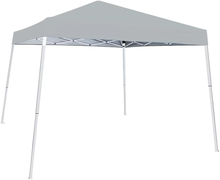 Garden Winds Custom Fit Replacement Canopy Top Cover Compatible with The Eagle Peak E64 Base 10' X 10', Canopy Top 8' X 8' Slant Leg - Upgraded Performance RIPLOCK 350 Fabric - Slate Gray